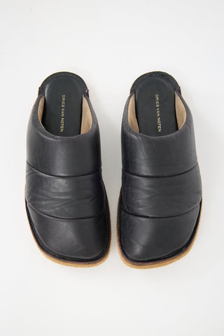 Dries Van Noten Leather Quilted Mule