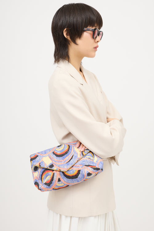 Dries Van Noten Fall 2018 Brocade Envelope Clutch