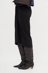 Dries Van Noten Jersey Twisted Midi Skirt