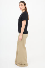 Dries Van Noten Wool Pleat Neck Top