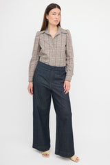 Dries Van Noten Check Patterned Top
