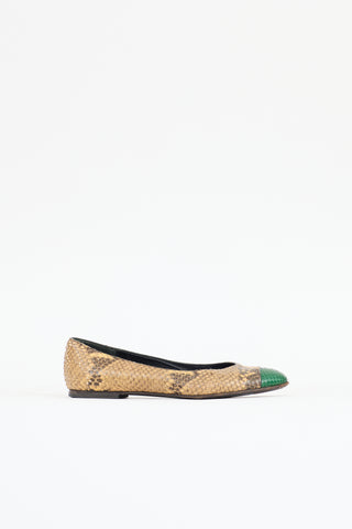 Dries Van Noten Exotic Leather Flat