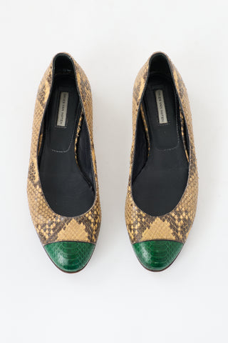 Dries Van Noten Exotic Leather Flat