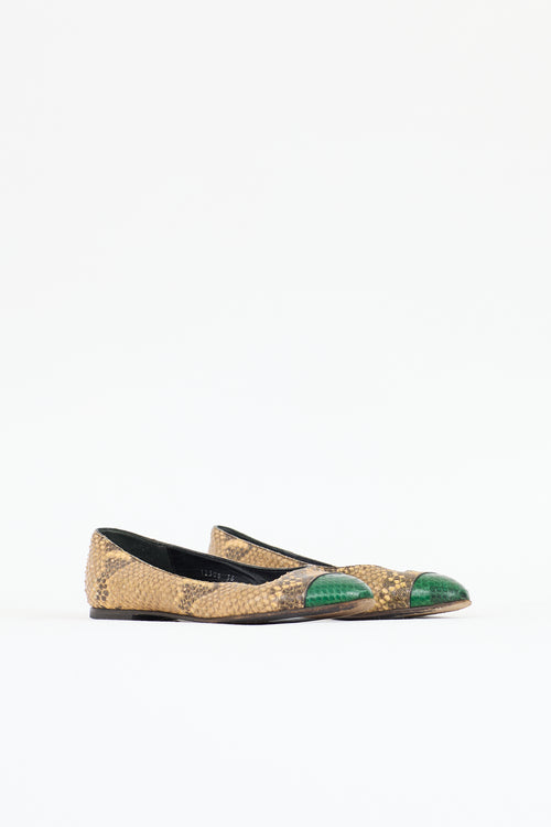 Dries Van Noten Exotic Leather Flat