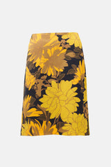 Dries Van Noten Satin Floral Midi Skirt
