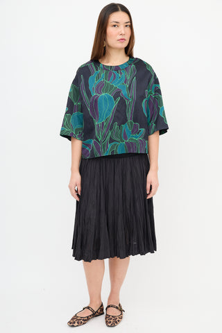 Dries Van Noten Floral Short Sleeve Top