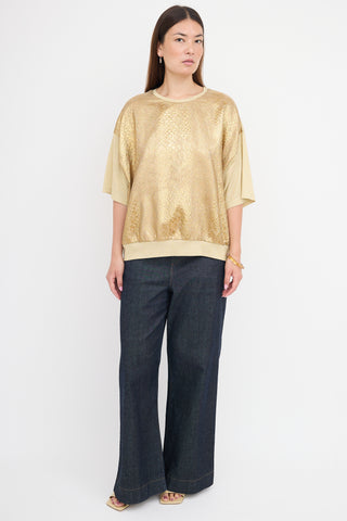 Dries Van Noten Metallic Cloque T-Shirt