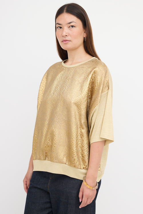 Dries Van Noten Metallic Cloque T-Shirt