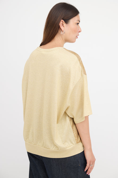 Dries Van Noten Metallic Cloque T-Shirt