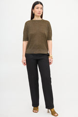 Dries Van Noten Metallic Knit Top
