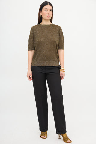 Dries Van Noten Metallic Knit Top