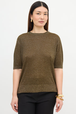 Dries Van Noten Metallic Knit Top