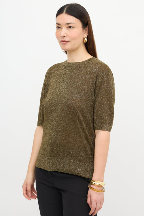 Dries Van Noten Metallic Knit Top