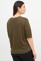 Dries Van Noten Metallic Knit Top