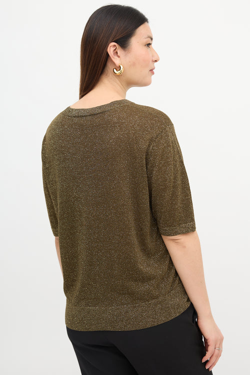 Dries Van Noten Metallic Knit Top
