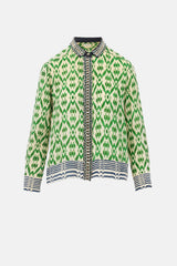Dries Van Noten Silk Printed Embellished Blouse