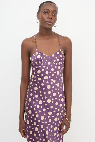 Dries Van Noten Silk Polka Dot Dress