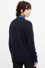 Dries Van Noten Wool Grosgrain Ribbon Cardigan