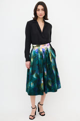 Dries Van Noten Floral Pleated Skirt