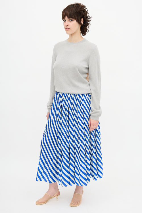 Dries Van Noten Stripe Pleated Skirt