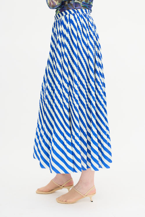 Dries Van Noten Stripe Pleated Skirt