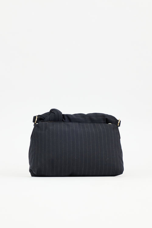Dries Van Noten Puffy Pinstripe Bag