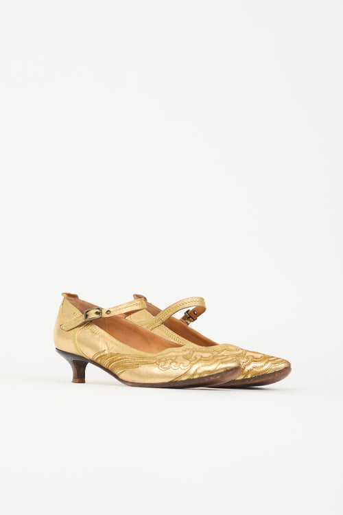 Dries Van Noten Embroidered Mary Jane Pump
