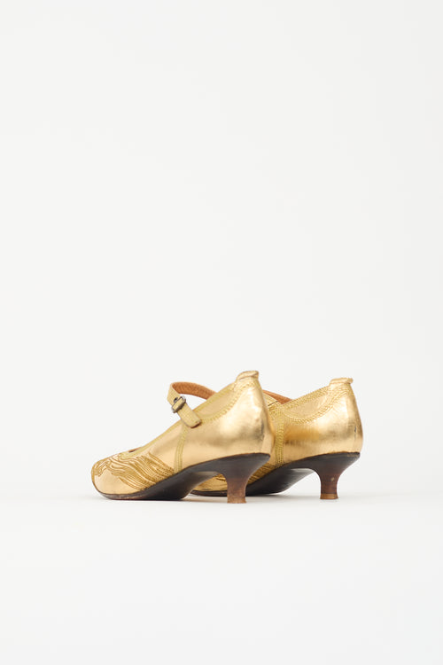 Dries Van Noten Embroidered Mary Jane Pump