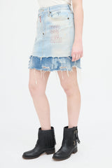 DSquared5 Embroidered Denim Skirt