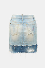 DSquared2 Embroidered Denim Skirt