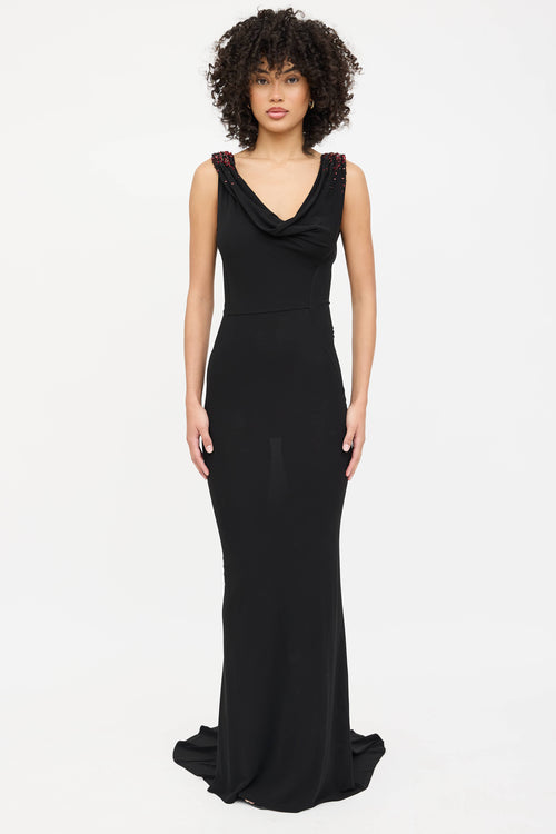 DSquared2 Beaded Jewel Cowl Dress