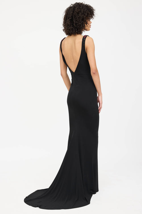 DSquared2 Beaded Jewel Cowl Dress