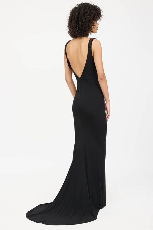 DSquared2 Beaded Jewel Cowl Dress