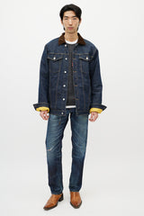 DSquared2 Blue & Brown Corduroy Denim Jacket
