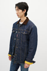 DSquared2 Blue & Brown Corduroy Denim Jacket