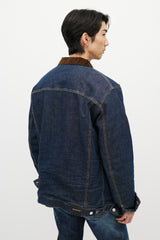 DSquared2 Blue & Brown Corduroy Denim Jacket