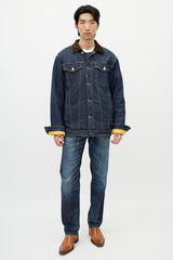 DSquared2 Blue & Brown Corduroy Denim Jacket