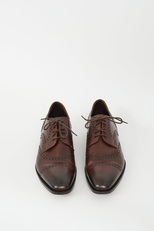 DSquared2 Brown Leather Lace Up Brogue