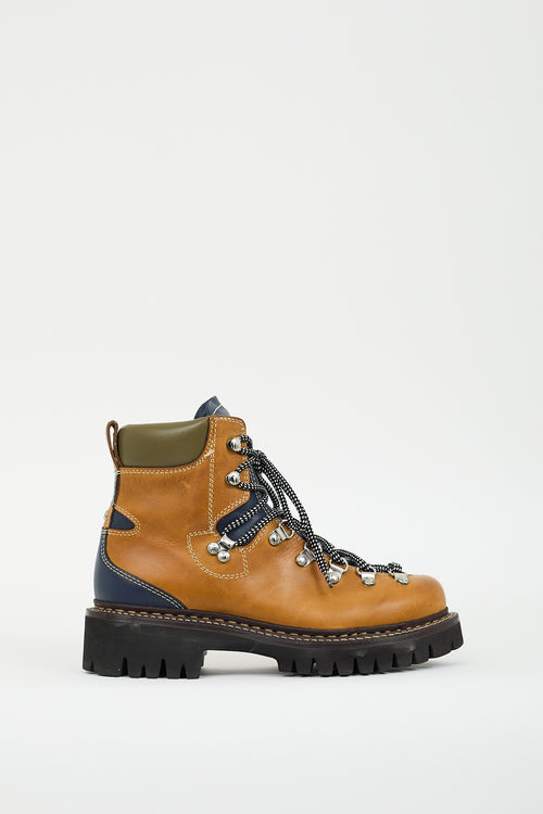 DSquared2 Brown Leather Hiking Boot