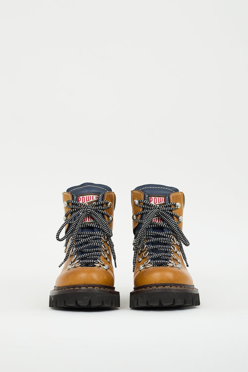 DSquared2 Brown Leather Hiking Boot