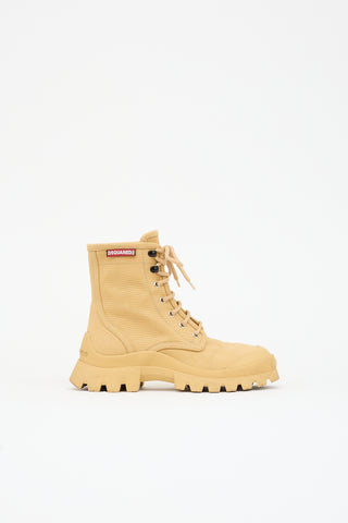 DSquared2 Canvas Tank Combat Boot