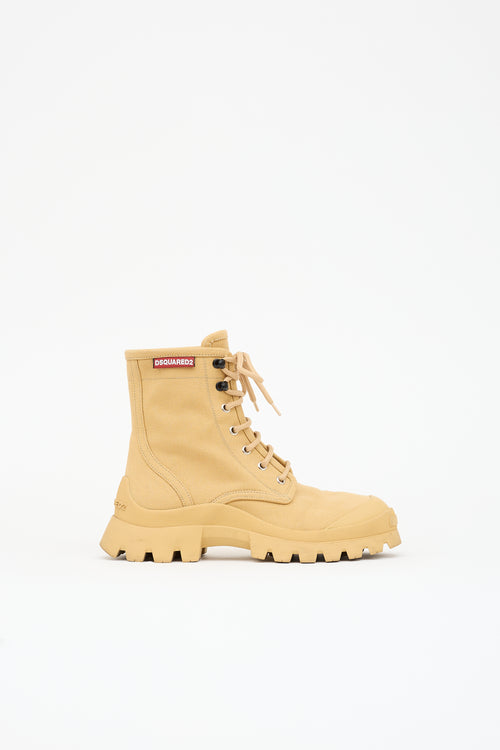 DSquared2 Canvas Tank Combat Boot
