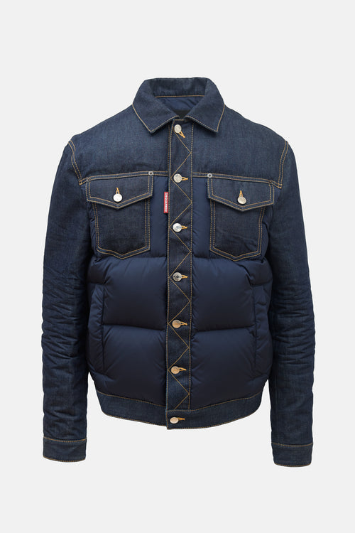 DSquared2 Denim Hybrid Puffer Jacket