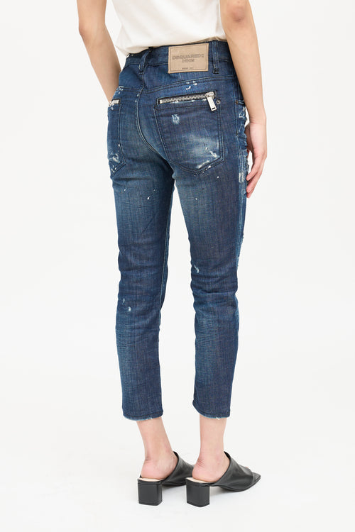 DSquared2 Distressed Skinny Cropped Jeans