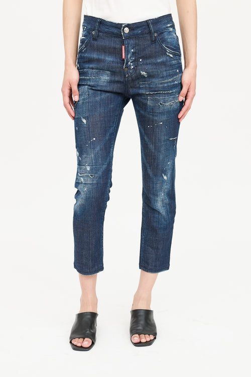 DSquared2 Distressed Skinny Cropped Jeans