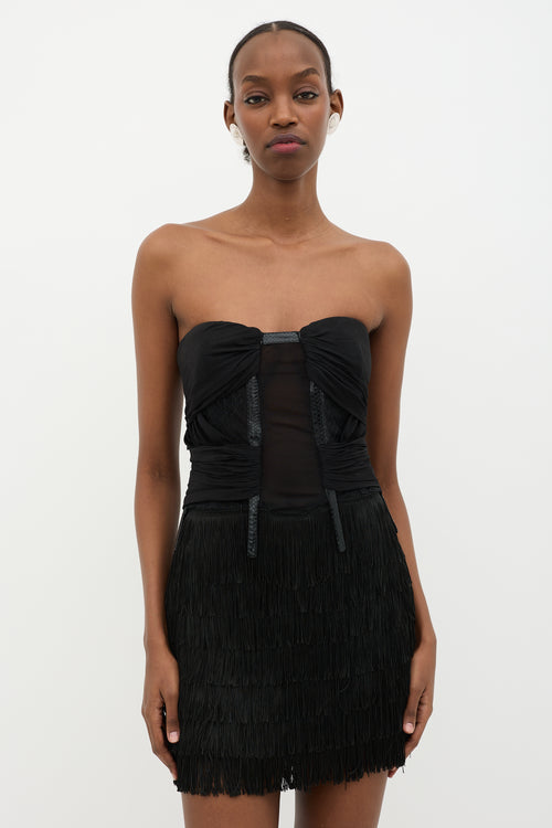 DSquared2 Fringe Corseted Mini Dress