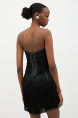 DSquared2 Fringe Corseted Mini Dress