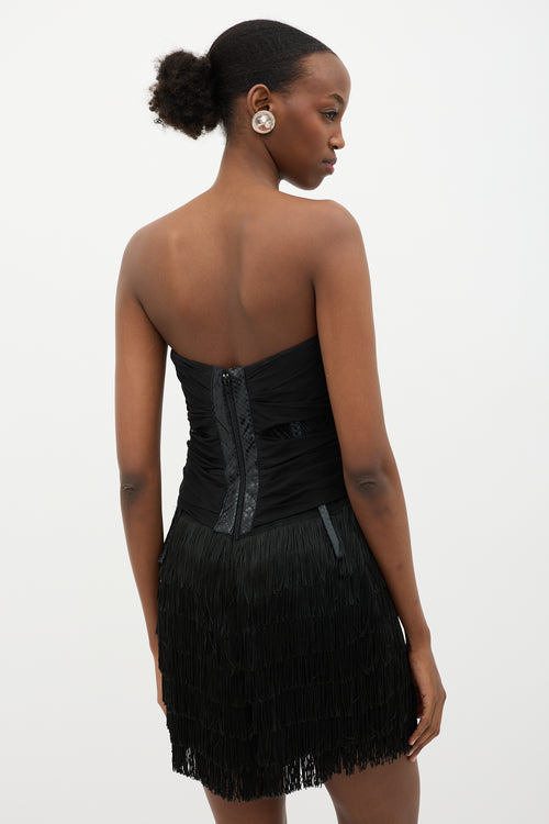 DSquared2 Fringe Corseted Mini Dress