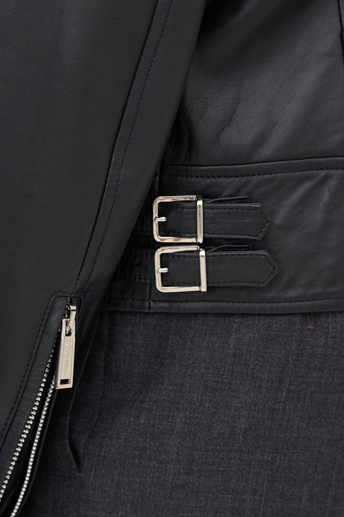 DSquared2 Leather Biker Jacket