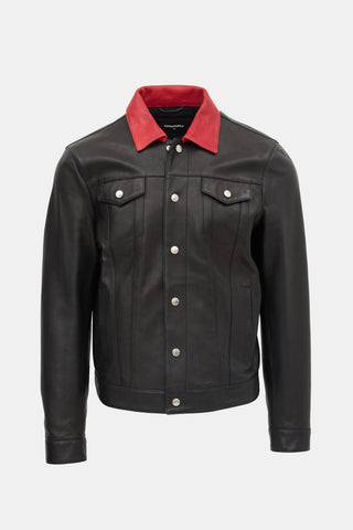 DSquared2 Leather Trucker Jacket